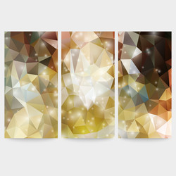 set of colored abstract backgrounds triangle vector image