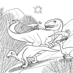 Premium Vector  Giganotosaurus coloring pages for kid