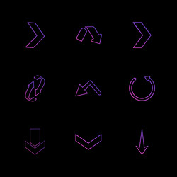 arrows directions pointer arrow user vector image