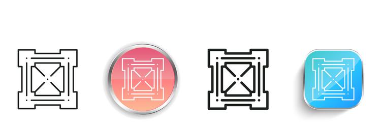 blockchain icon thin linear regular and button vector image