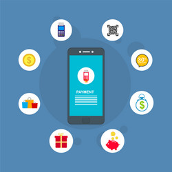 concept online and mobile payments for web page vector image