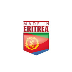 eritrea flag on a white vector image