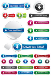 Modern Website Buttons Collection vector image