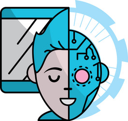 technology computer screen cartoon vector image