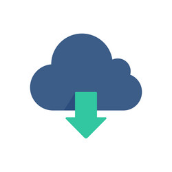 cloud computing sharing files through the vector image