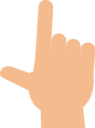 hand pointing with index finger icon image vector