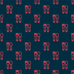 red line fork and spoon icon isolated seamless vector image