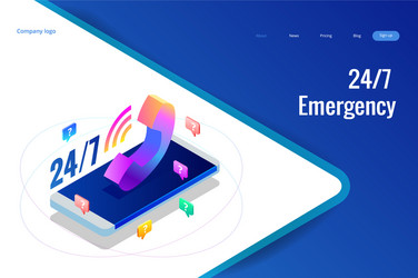 web page design templates for call center support vector image