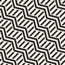 Zigzag Line Pattern - Monochrome vector