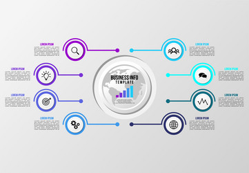 infographic design template with options steps vector image