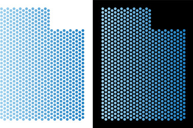 Utah state map hexagonal mosaic vector