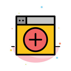 add window new graphics app abstract flat color vector image