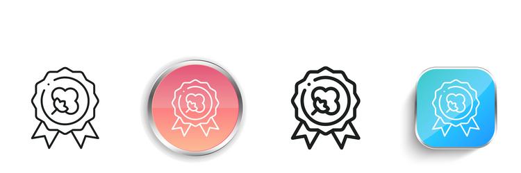 cotton icon thin linear regular and button style vector image