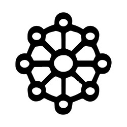 digital connection network icon vector image