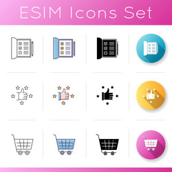 lifestyle icons set work list in ipen notebook vector image