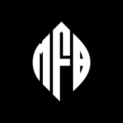 Mfb circle letter logo design vector