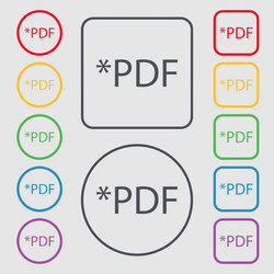 pdf file document icon download button vector image