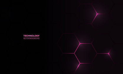 Pink Hexagonal Tech Abstract vector image