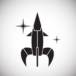 rocket icon on background for graphic and web vector image