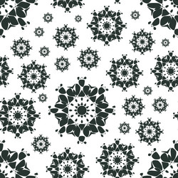 seamless pattern with abstract flowers repeating vector