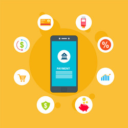 concept online and mobile payments for web page vector image