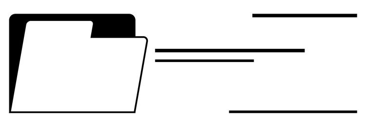 file folder with dynamic lines representing data vector image