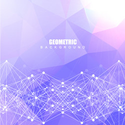 Geometric abstract background with connected line vector