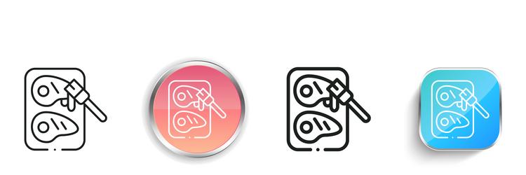 grease icon thin linear regular and button style vector image