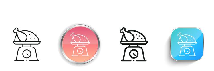 measure icon thin linear regular and button style vector image