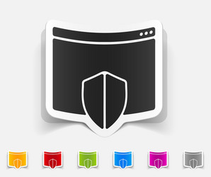 realistic design element internet security guard vector image