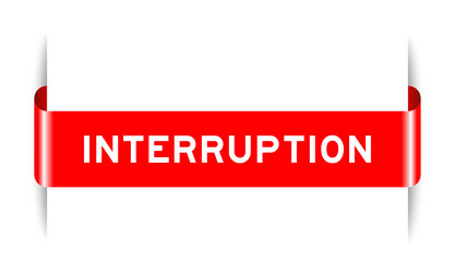 red color inserted label banner with word vector image