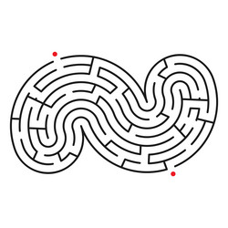 rgb abstract maze labyrinth with entry and exit vector image