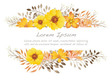 Watercolor Floral Background Vector Image