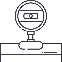 Webcamera icon linear isolated thin vector