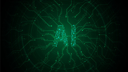 ai operating system at center various work vector image