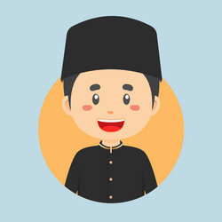 avatar of a indonesia character vector