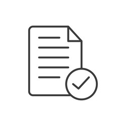 document accept icon set checked contract paper vector image