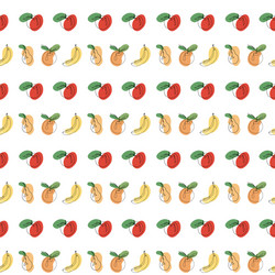 seamless pattern with fruits on a white background vector image