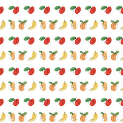 Seamless pattern with fruits on a white background vector