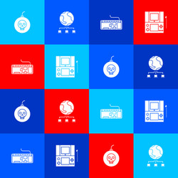 set bomb ready to explode computer network vector image