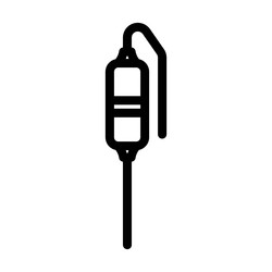 Thermistor electronic component line icon vector