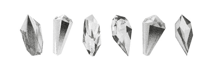 3d gradient geometric shapes with noise vector image