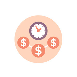 Fast money transfers icon flat vector