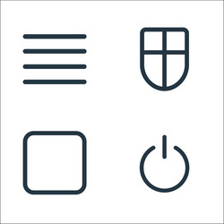 Interface line icons linear set quality vector