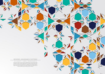 modern arabesque triangular classic pattern vector