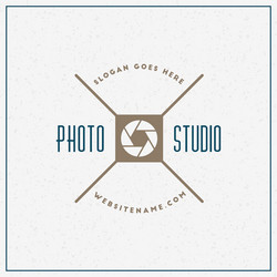 photography logo design template retro badge photo vector