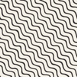 seamless pattern with hand drawn waves abstract vector