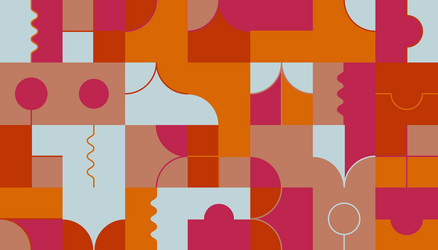 warm colored circular pattern design vector image