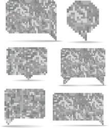 abstract speech clouds collection vector image