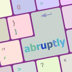 computer keyboard pc with abruptly text vector image